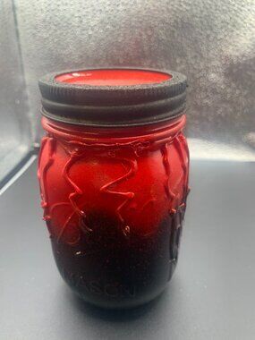 Decorative Halloween Dripping Effect Glass Jar SELLING AS IS